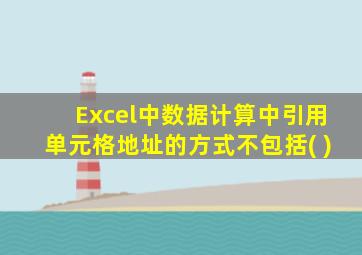Excel中数据计算中引用单元格地址的方式不包括( )